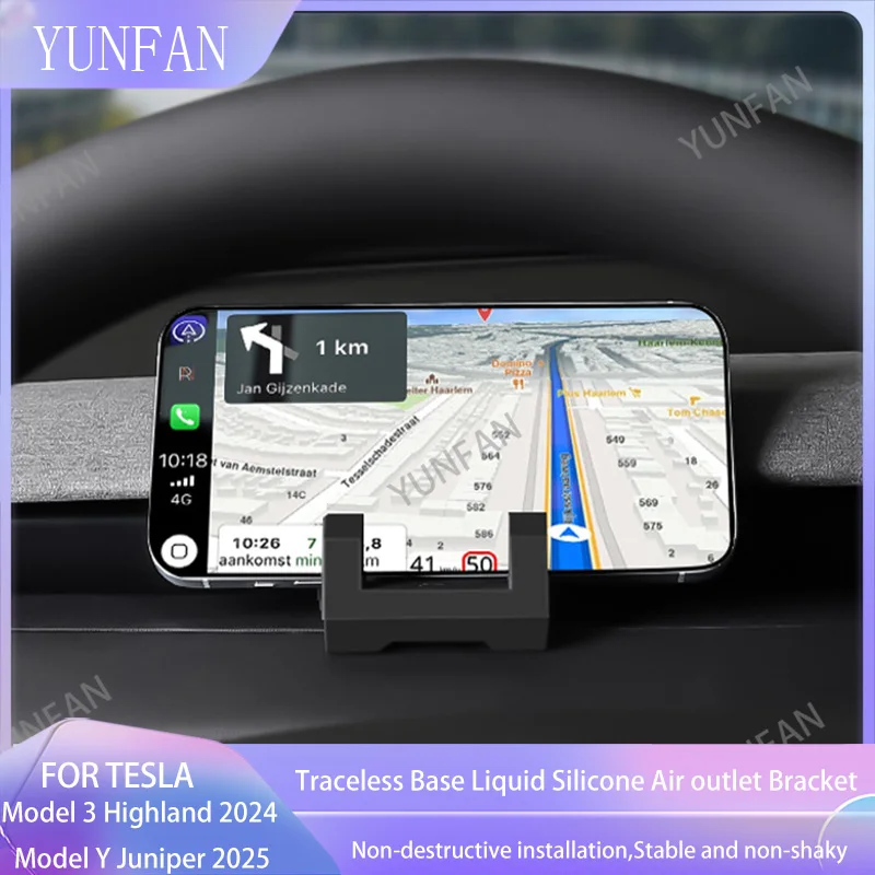 Silicone Phone Mount for Tesla Model 3 Y Highland Juniper 2025, 3-in-1 Car Phone Holder Vent Hook Sunglass Holder
Silicone Phone Mount for Tesla Model 3 Y Highland Juniper 2025, 3-in-1 Car Phone Holder Vent Hook Sunglass Holder
