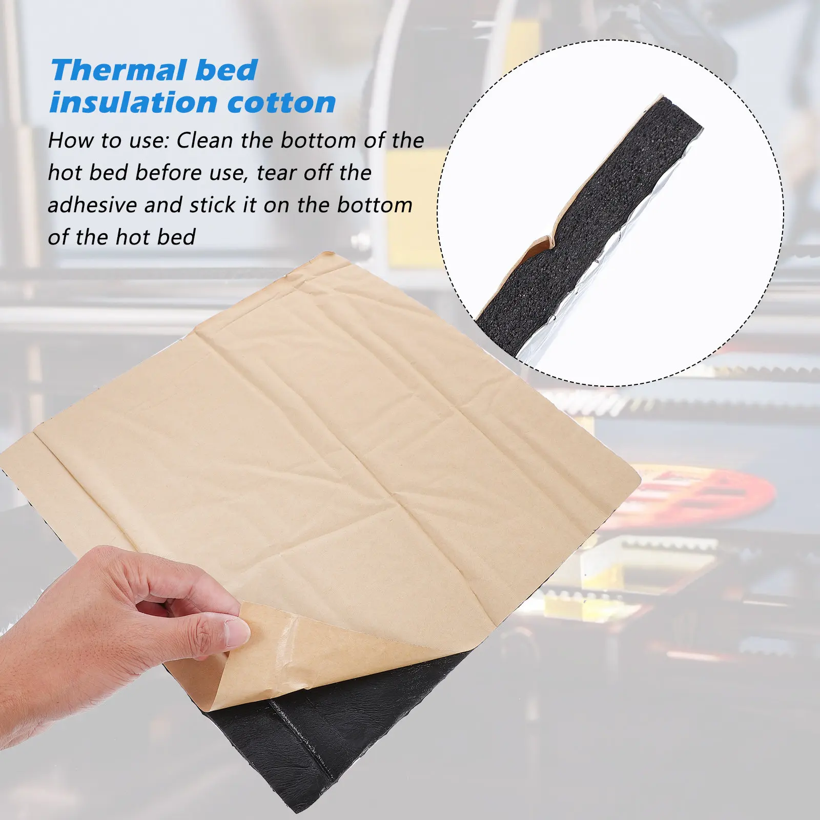 1Pcs 3D Printer Insulation Mat Heated Bed Pad Thermal Protection Waterproof Shock Absorption Low Thermal Conductivity
1Pcs 3D Printer Insulation Mat Heated Bed Pad Thermal Protection Waterproof Shock Absorption Low Thermal Conductivity