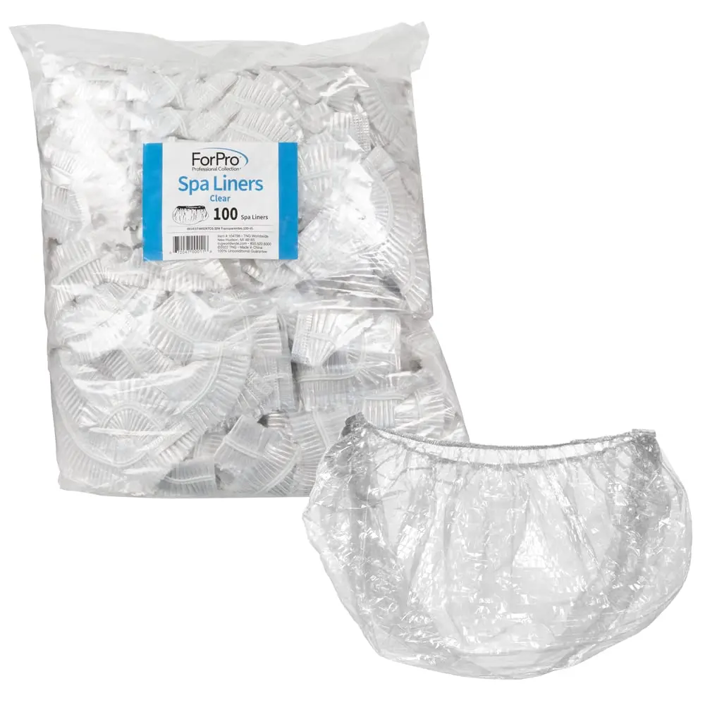 Disposable Pedicure Spa Liners, Clear, 100-Count - Fit All Professional Spas for Hygienic Care
Disposable Pedicure Spa Liners, Clear, 100-Count - Fit All Professional Spas for Hygienic Care