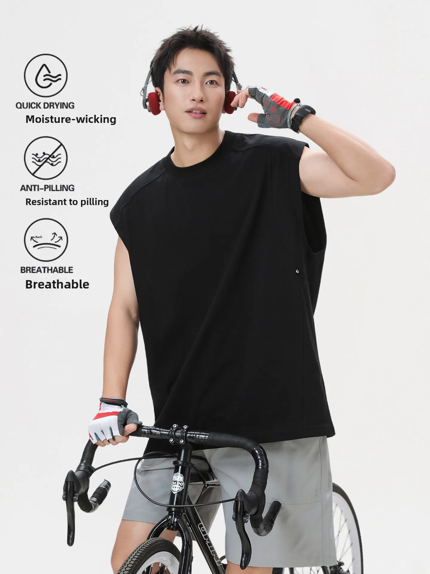 American Style Cotton Sweat Absorbent Breathable Unisex Summer Outdoor Wearable Sleeveless T-Shirt for Running Fitness
American Style Cotton Sweat Absorbent Breathable Unisex Summer Outdoor Wearable Sleeveless T-Shirt for Running Fitness