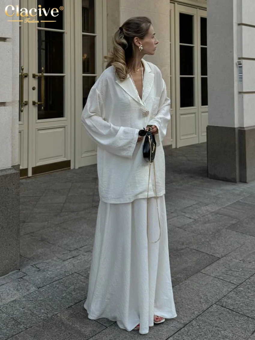 Clacive Fashion Loose White 2 Piece Sets Women Outfit 2024 Elegant Long Sleeve Blouse With High Waist Long Skirts Set Streetwear
Clacive Fashion Loose White 2 Piece Sets Women Outfit 2024 Elegant Long Sleeve Blouse With High Waist Long Skirts Set Streetwear