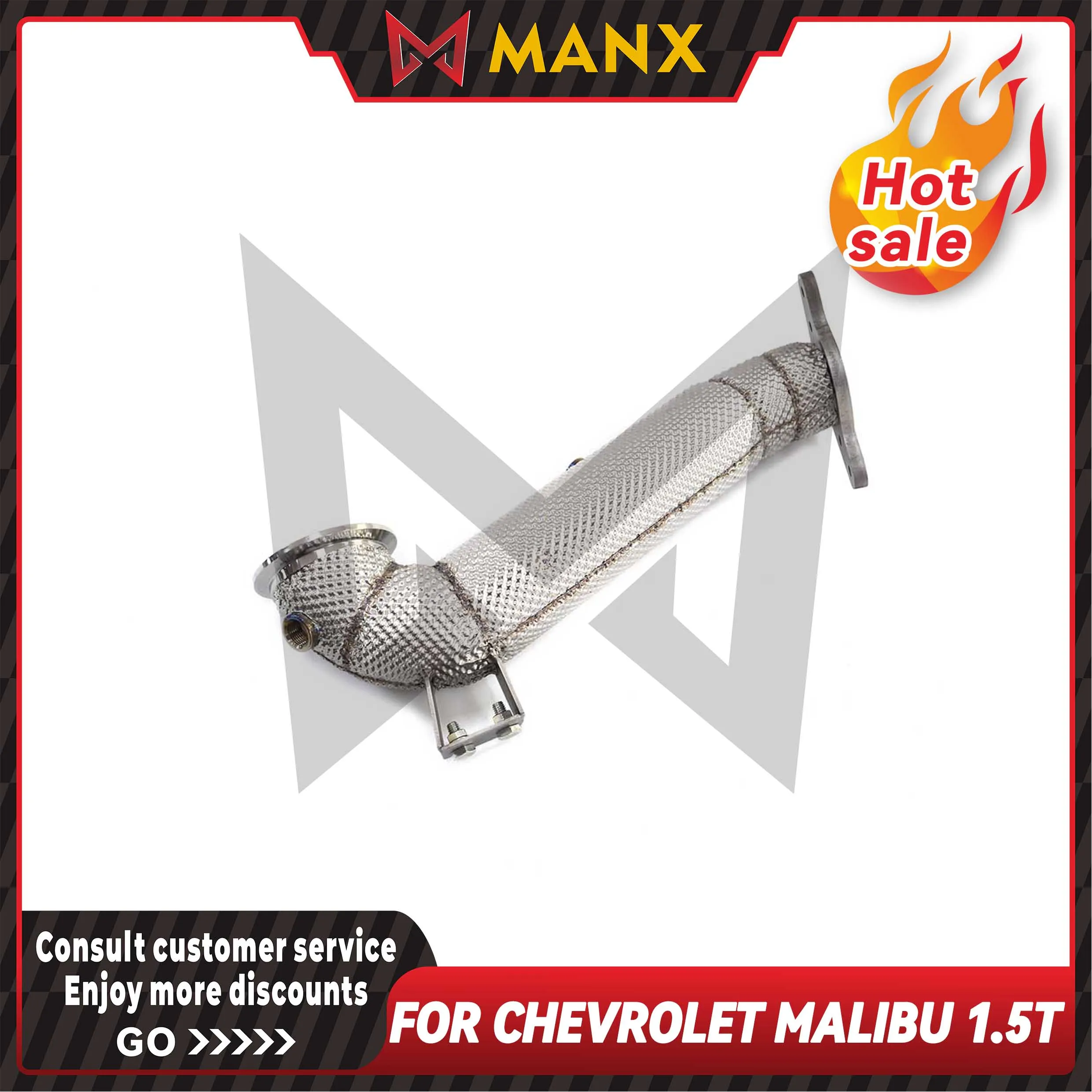 MANX Catalyzed Downpipe Catless Downpipe For Chevrolet Malibu 1.5T Exhaust system High Performance Exhaust pipe
MANX Catalyzed Downpipe Catless Downpipe For Chevrolet Malibu 1.5T Exhaust system High Performance Exhaust pipe