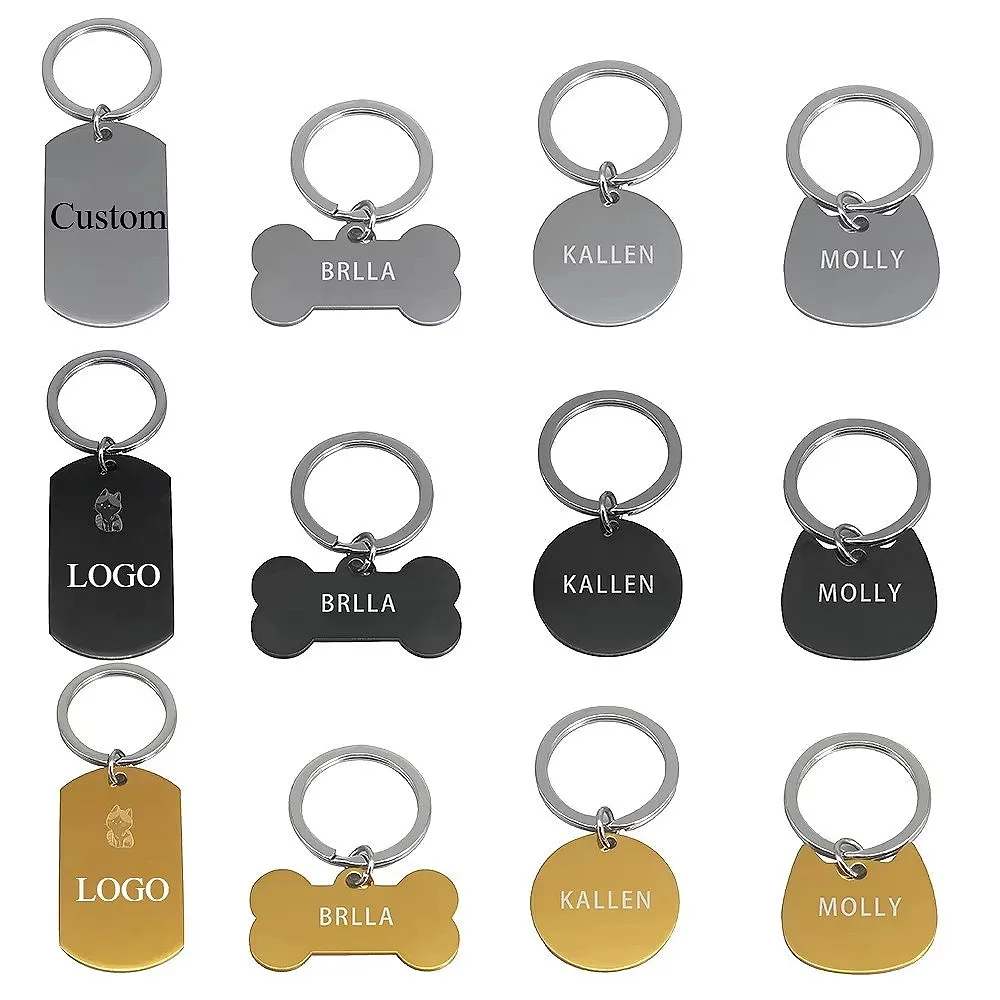Personalized Custom Cat Dog Pet ID Tag Dog Anti-lost Chain KeyChain Engraving Pet Name Collar for Puppy Cats Collar Accessories
Personalized Custom Cat Dog Pet ID Tag Dog Anti-lost Chain KeyChain Engraving Pet Name Collar for Puppy Cats Collar Accessories