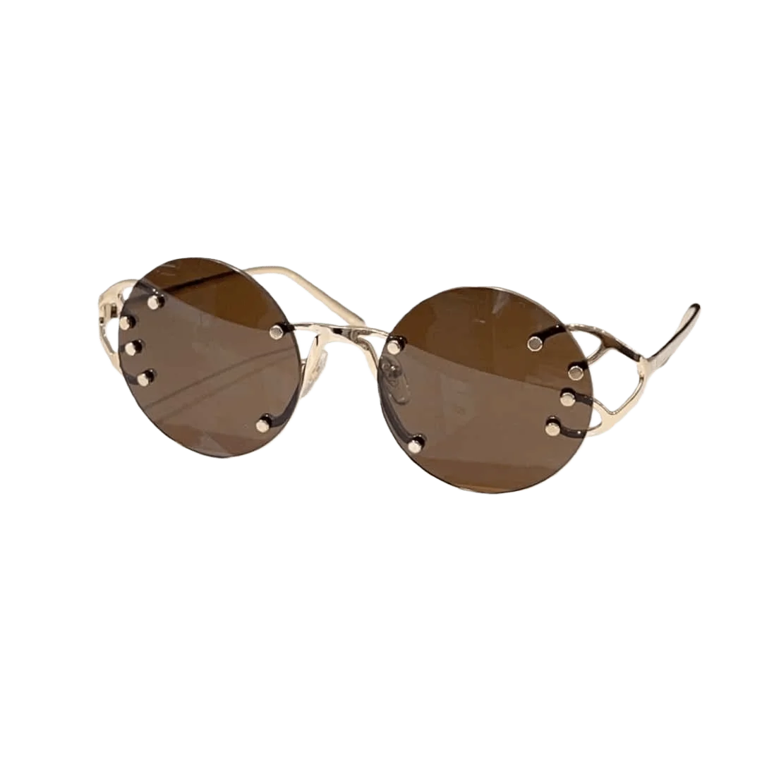 Luxury Brand Rimless Sunglasses for Women Metal Frame Black Small Circular Unisex Elegant Shades UV400
Luxury Brand Rimless Sunglasses for Women Metal Frame Black Small Circular Unisex Elegant Shades UV400