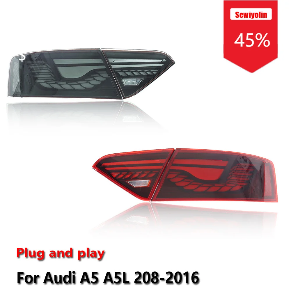 Sewiyolin автомобильные светодиодные задние фонари в сборе для Audi A5 A5L 208-2016 авто противотуманные DRL тормозные указатели поворота Plug and Play 
Sewiyolin автомобильные светодиодные задние фонари в сборе для Audi A5 A5L 208-2016 авто противотуманные DRL тормозные указатели поворота Plug and Play