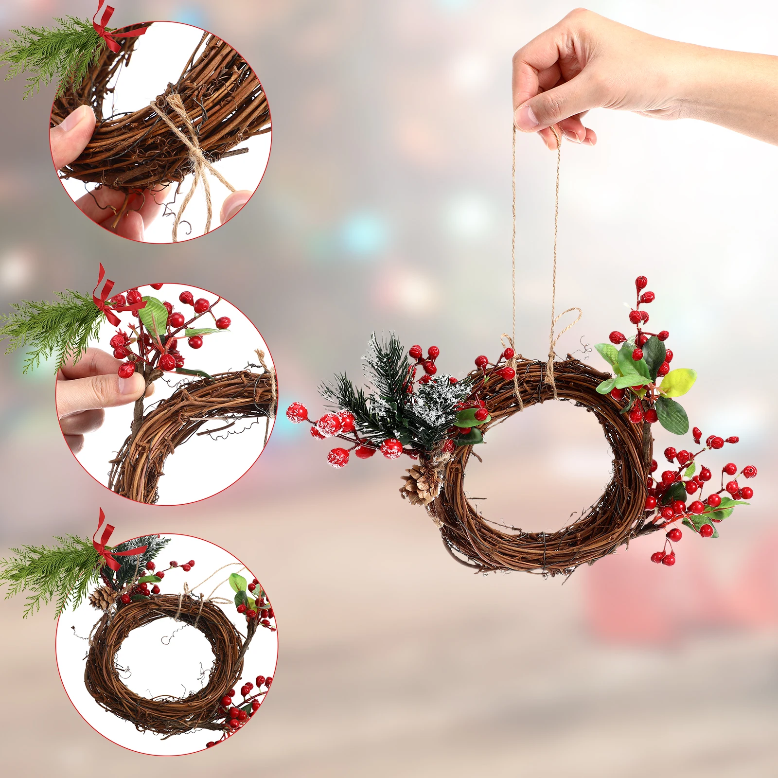 Natural Twig Garland DIY Floral Wreaths Vine Twig Rattan Ring Garland Christmas Wreath ornament Wedding party flower Xmas decor
Natural Twig Garland DIY Floral Wreaths Vine Twig Rattan Ring Garland Christmas Wreath ornament Wedding party flower Xmas decor