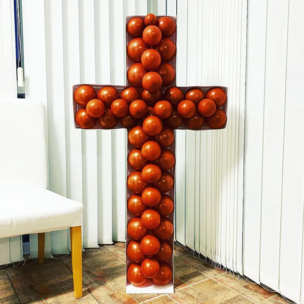 4FT Tall Cross Balloons Mosaic Frame Large Cross Balloons Filling Box for Baptism First Holy Communion Celebration Wedding Deco
4FT Tall Cross Balloons Mosaic Frame Large Cross Balloons Filling Box for Baptism First Holy Communion Celebration Wedding Deco
