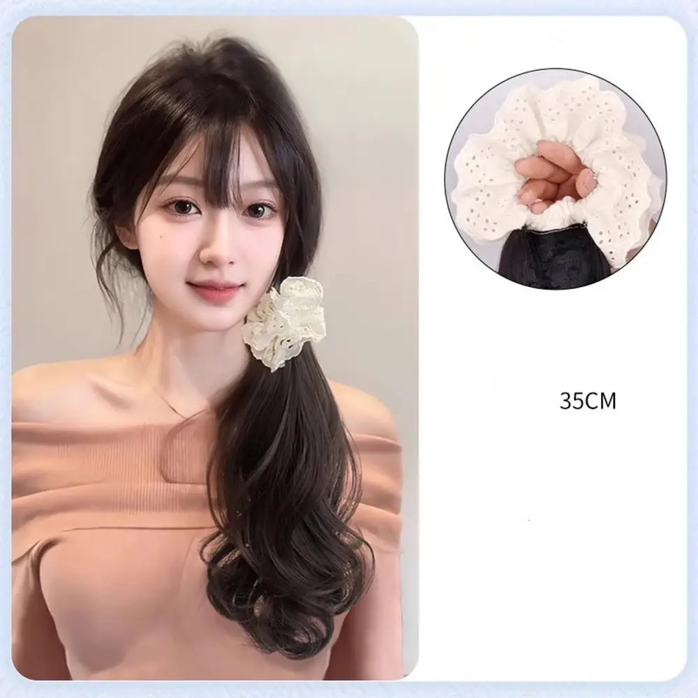 Women's rope Synthetic wig flower headband low tie side ponytail wig layered micro curly simulation wig gentle hair accessories
Women's rope Synthetic wig flower headband low tie side ponytail wig layered micro curly simulation wig gentle hair accessories