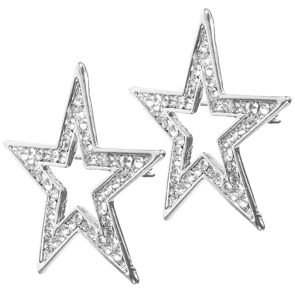 2pcs Star Brooch Rhinestone Decorative Elegant Fashion Wedding Birthday Gift Pentagram Women Accessories
2pcs Star Brooch Rhinestone Decorative Elegant Fashion Wedding Birthday Gift Pentagram Women Accessories