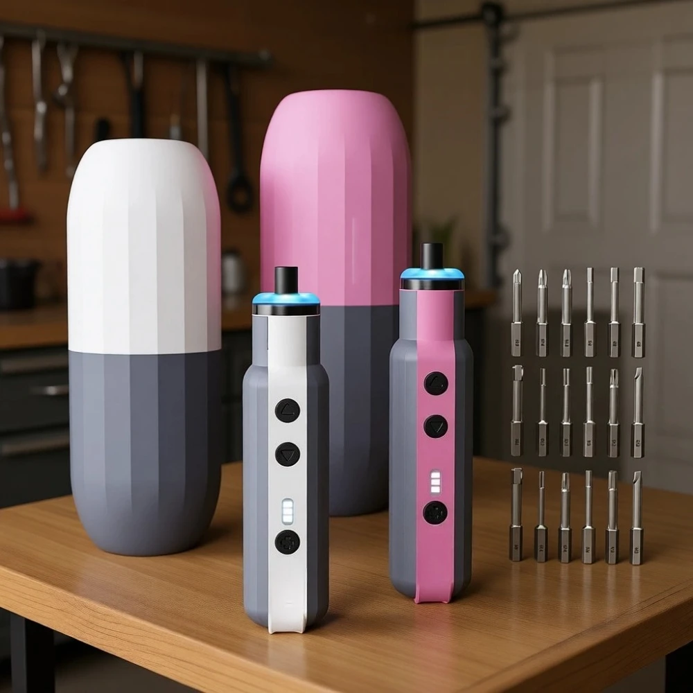 Набор беспроводных электрических отверток с двумя аккумуляторами, компактный, с регулируемым крутящим моментом, LED-подсветкой, 12 насадок, для домашнего ремонта
Набор беспроводных электрических отверток с двумя аккумуляторами, компактный, с регулируемым крутящим моментом, LED-подсветкой, 12 насадок, для домашнего ремонта