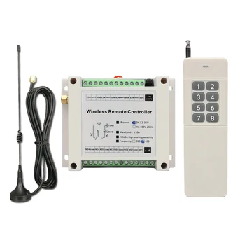2000m Gleichstrom 12V 24V 36V 8 Kanal 10a Relais HF Funk fernbedienung Schalters ystem MHz Sender und Empfänger für Garage