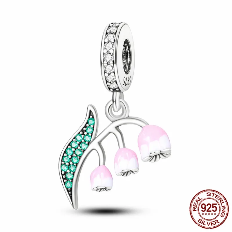 This S925 sterling silver lily-of-the-valley pendant paired with an original design bracelet is a perfect DIY jewelry gift for w
This S925 sterling silver lily-of-the-valley pendant paired with an original design bracelet is a perfect DIY jewelry gift for w