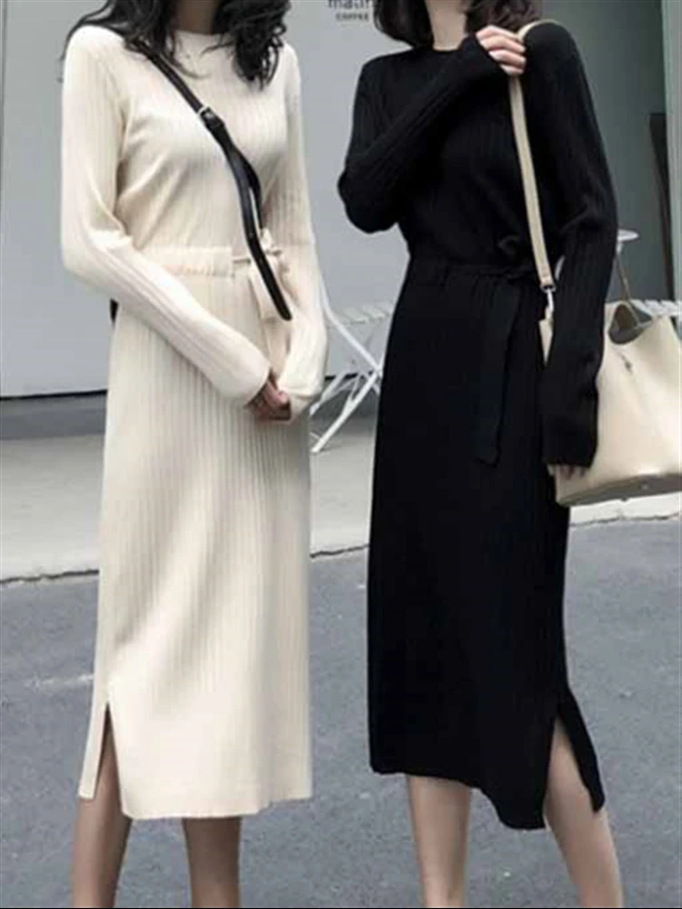 Apricot Dresses Elegant Autumn Vintage 2022 Warm Sweater Dress Women Korean Knitted Thick Clothing Winter Woman New Solid Black
Apricot Dresses Elegant Autumn Vintage 2022 Warm Sweater Dress Women Korean Knitted Thick Clothing Winter Woman New Solid Black