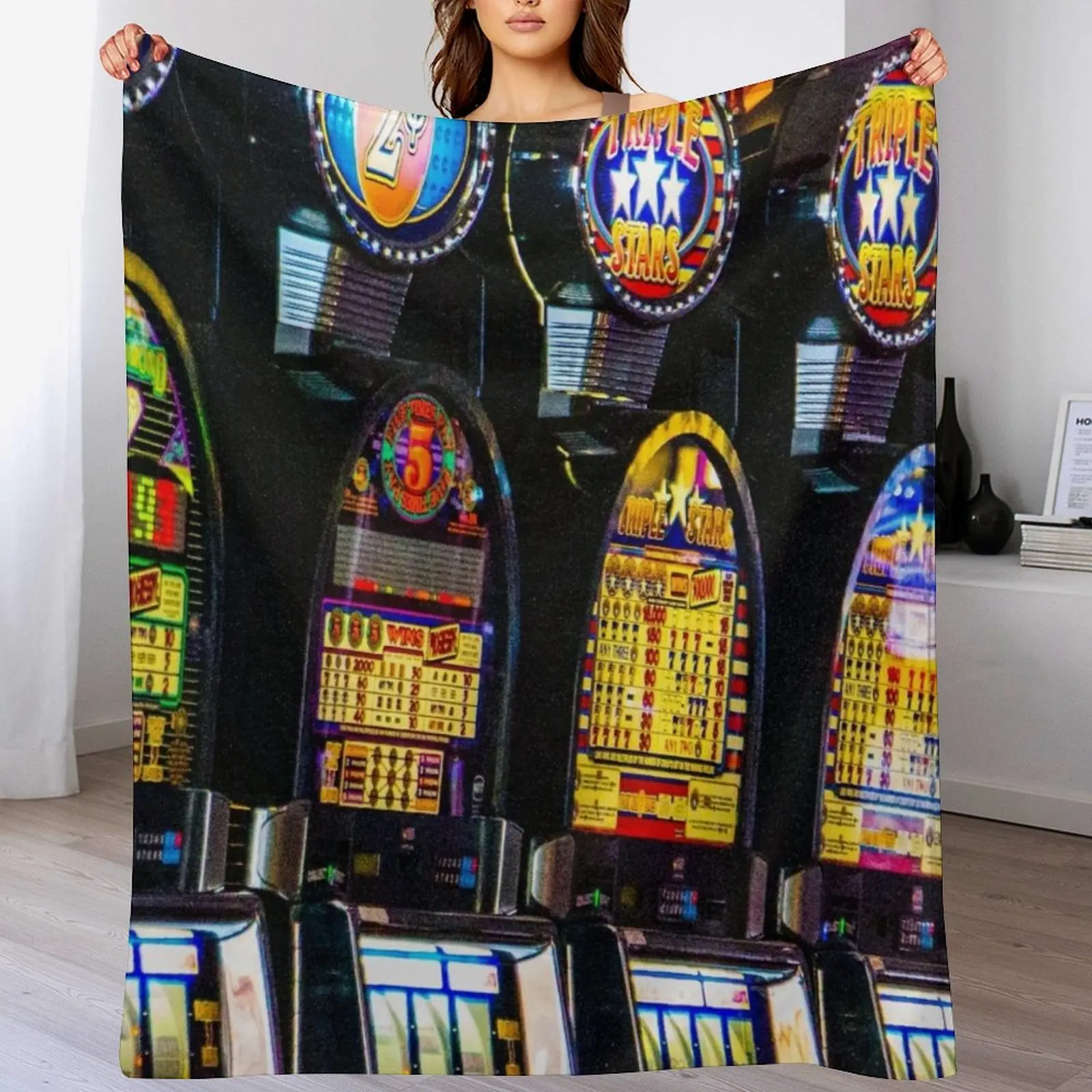 Row of Slot Machines Throw Blanket Spring Fall Cozy Throw Blanket for Couch
Row of Slot Machines Throw Blanket Spring Fall Cozy Throw Blanket for Couch