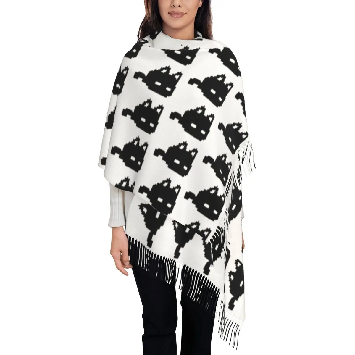 Omori Cat Scarf for Women Fall Winter Pashmina Shawls and Wrap Basil Aubrey Anime Game Large Scarves with Tassel for Ladies
Omori Cat Scarf for Women Fall Winter Pashmina Shawls and Wrap Basil Aubrey Anime Game Large Scarves with Tassel for Ladies