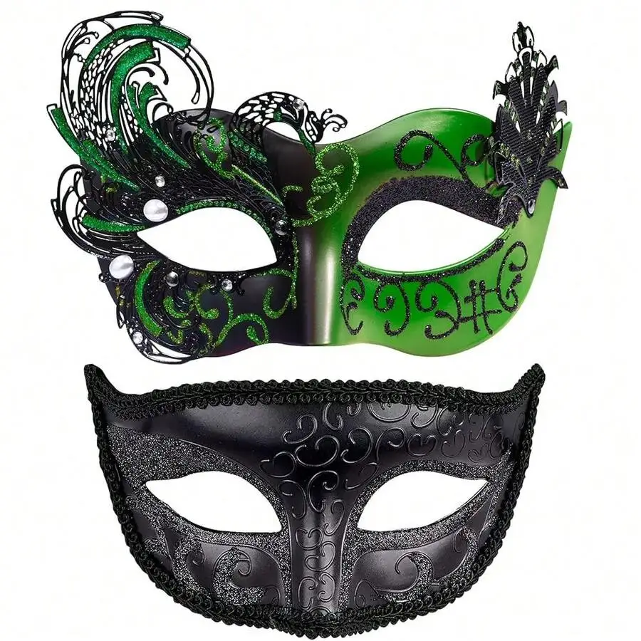 Couple Venetian Masquerade Masks For Halloween Mardi Gras Party Costume
Couple Venetian Masquerade Masks For Halloween Mardi Gras Party Costume
