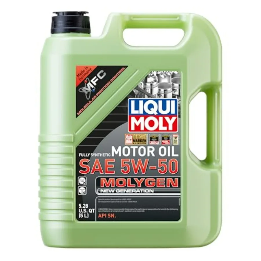 Molygen New Generation SAE 5W-50 5 Liter Engine Oil for High-Performance Vehicles Synthetic Formula Black Color Long-Lasting Pr
Molygen New Generation SAE 5W-50 5 Liter Engine Oil for High-Performance Vehicles Synthetic Formula Black Color Long-Lasting Pr
