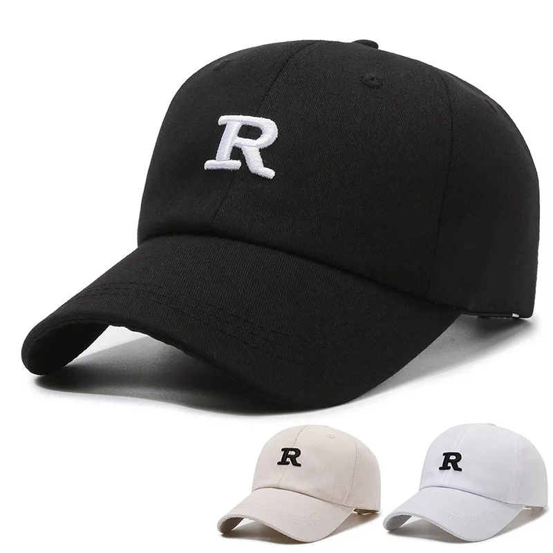 Korean version R letter baseball versatile embroidered cap casual sunscreen visor sun hat printed logo
Korean version R letter baseball versatile embroidered cap casual sunscreen visor sun hat printed logo
