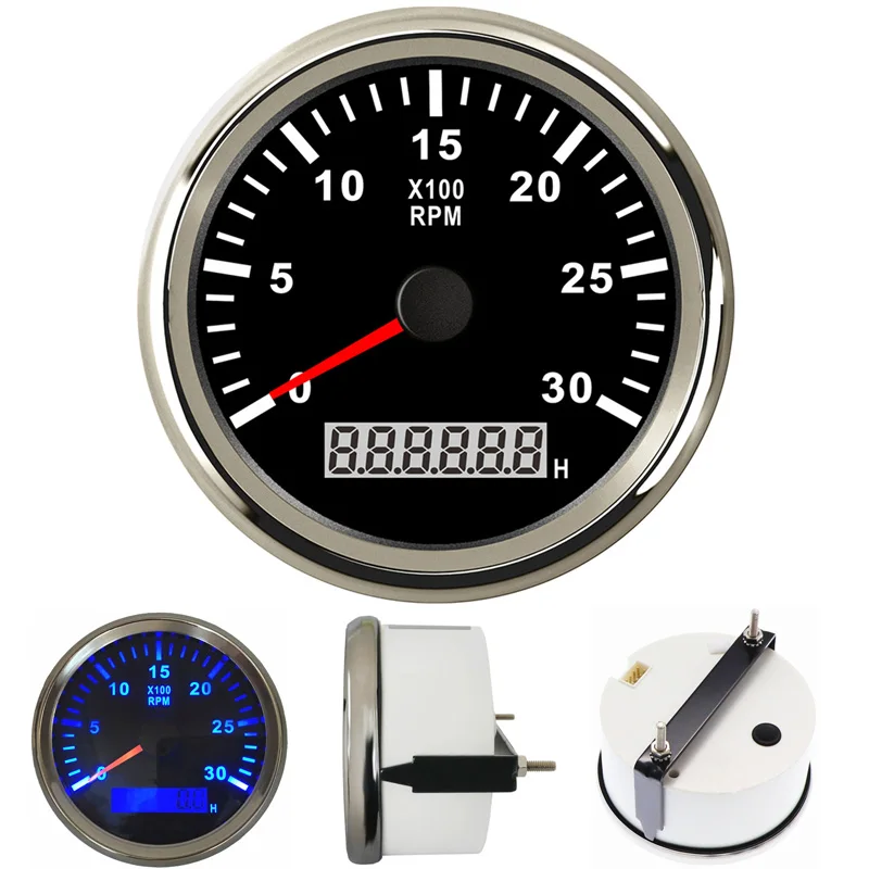 0-3000RPM Gasoline Engine Tachometers Tuning 85mm Waterproof Revolution Meters with Hourmeters Blue Backlight for Car Truck Boat
0-3000RPM Gasoline Engine Tachometers Tuning 85mm Waterproof Revolution Meters with Hourmeters Blue Backlight for Car Truck Boat