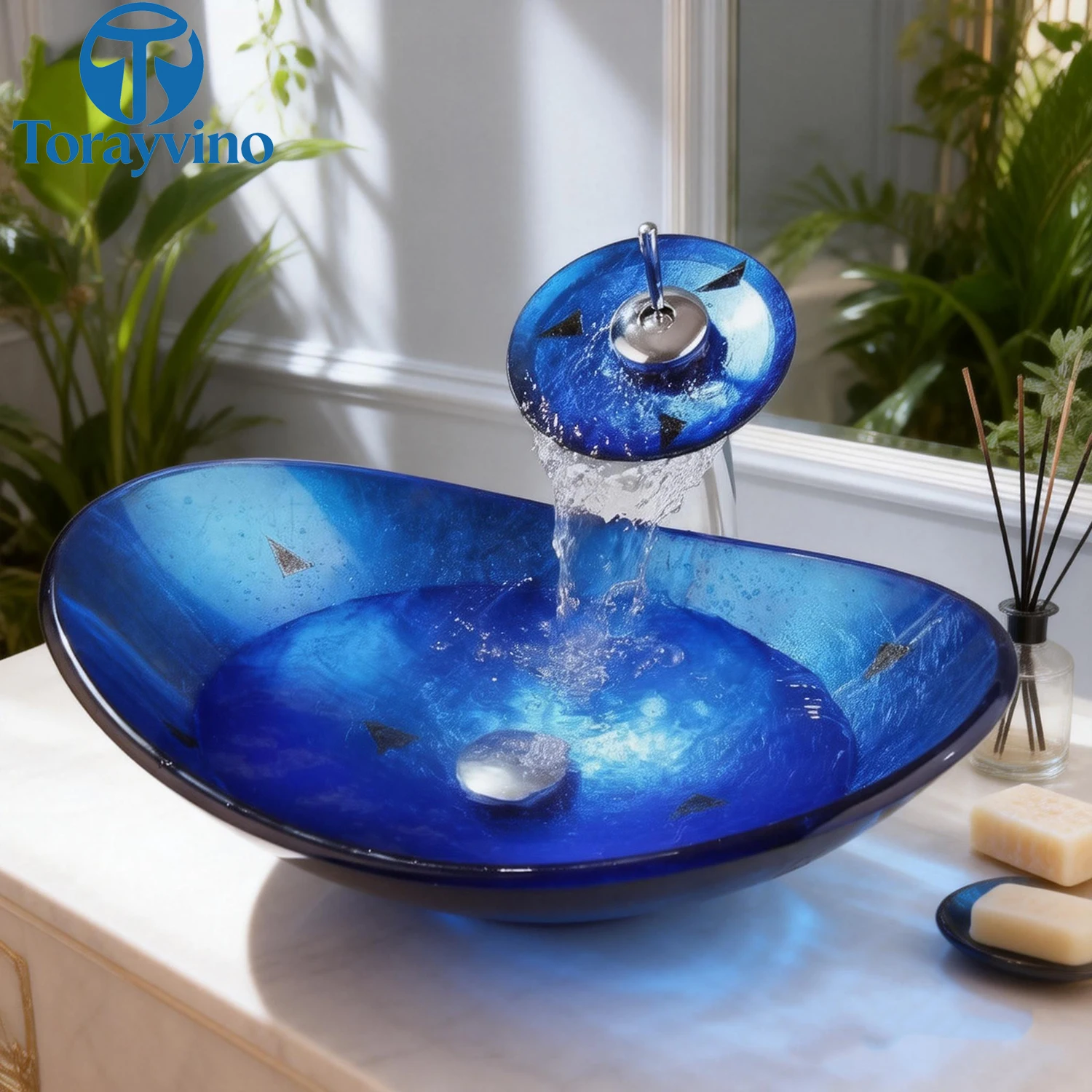 Torayvino Bathroom sink set lavabo Vessel Ship Washbasin Countertop Tempered Glass Washroom Basin Sink Waterfall Faucet Set
Torayvino Bathroom sink set lavabo Vessel Ship Washbasin Countertop Tempered Glass Washroom Basin Sink Waterfall Faucet Set