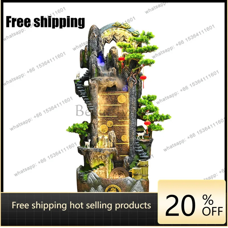 New Chinese rockery, flowing water fountain lucky ornament, living room circulating water floor office decoration
New Chinese rockery, flowing water fountain lucky ornament, living room circulating water floor office decoration