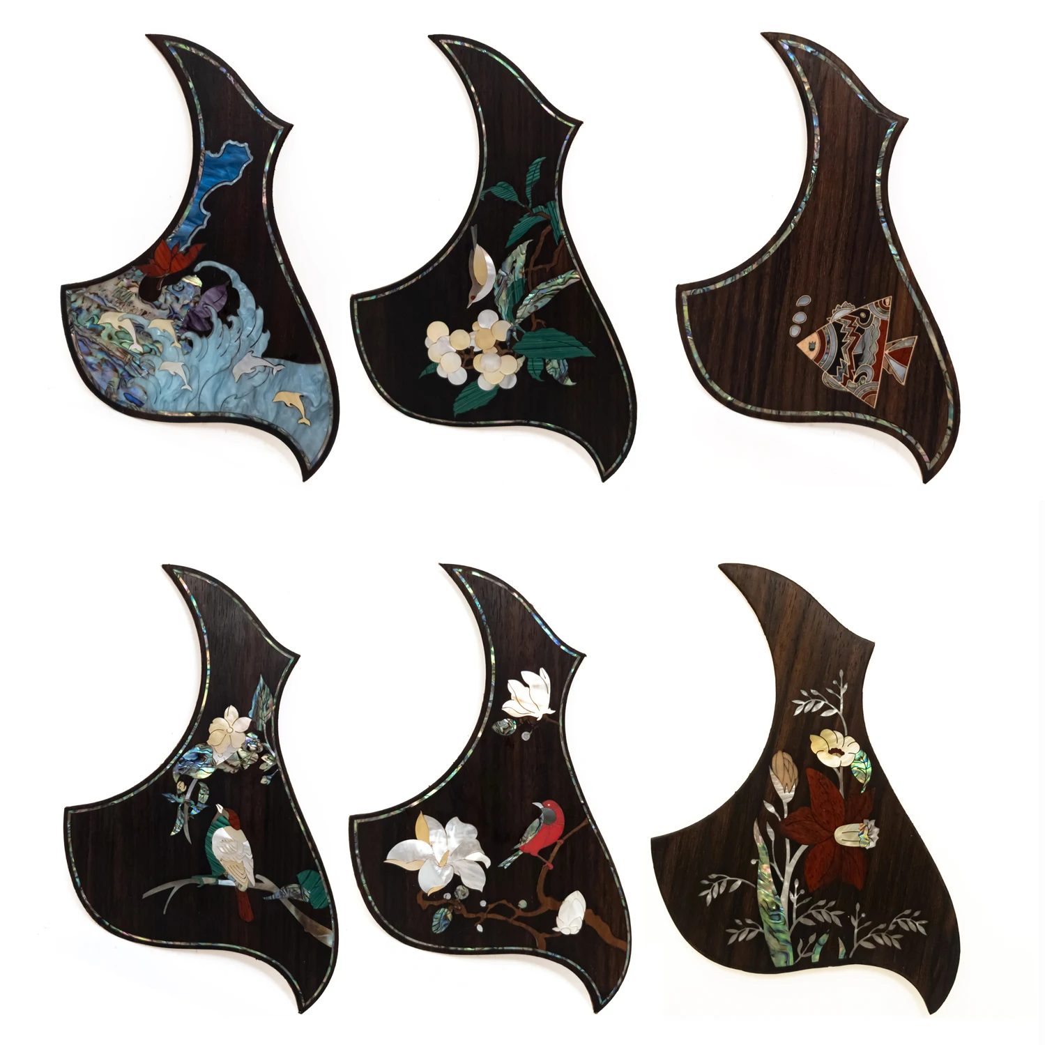 Накладка для акустической гитары из палисандра с инкрустацией из морского ушка для большинства гитар диаметром 38–42 дюйма, самоклеящаяся накладка для защиты от царапин
Накладка для акустической гитары из палисандра с инкрустацией из морского ушка для большинства гитар диаметром 38–42 дюйма, самоклеящаяся накладка для защиты от царапин