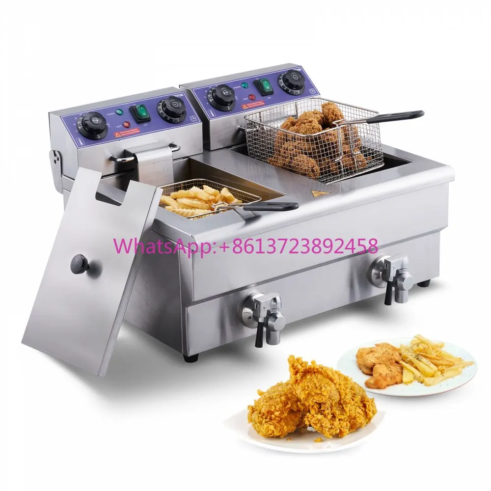 VEVOR 3000W Commercial Electric Countertop Deep Fryer with Dual Tanks for Home Food Shop Use Includes Core Bearing Components 
VEVOR 3000W Commercial Electric Countertop Deep Fryer with Dual Tanks for Home Food Shop Use Includes Core Bearing Components