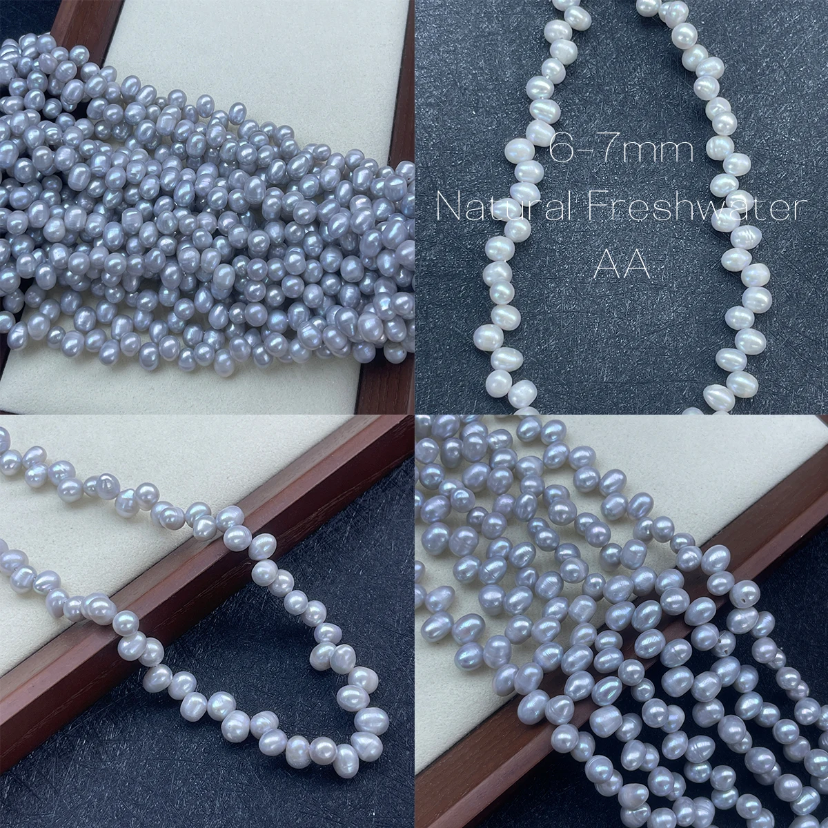 6-7mm Natural Freshwater Pearl Gray Rice Beads Three-Seven Hole Bead for DIY Women Men Necklace Jewelry Making Accessories
6-7mm Natural Freshwater Pearl Gray Rice Beads Three-Seven Hole Bead for DIY Women Men Necklace Jewelry Making Accessories