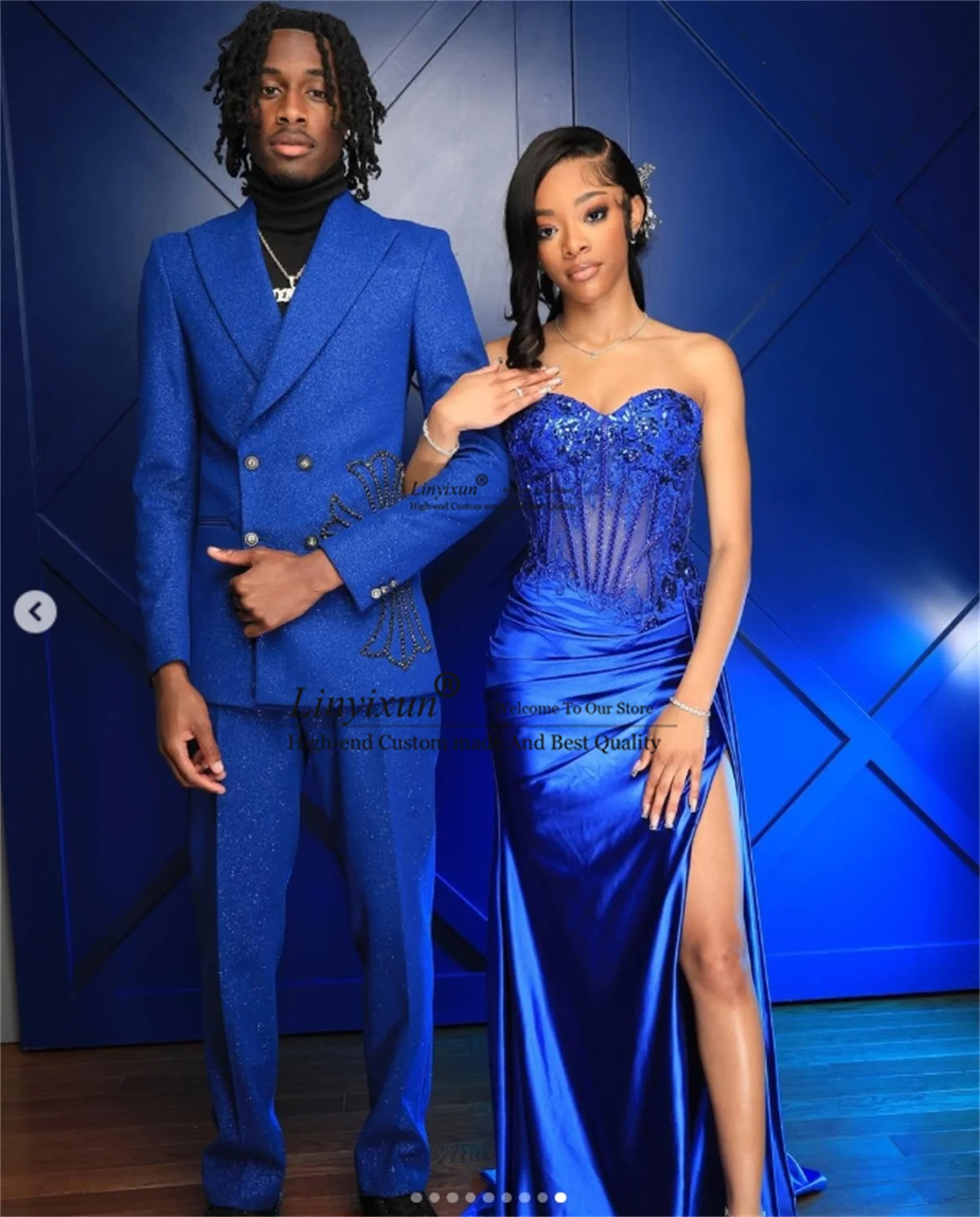 Glitter Sequins Men Suits High End Beaded Crystal Groom Tuxedos 2 Piece Sets Ropa Hombre Customized Slim Wedding Prom Blazers
Glitter Sequins Men Suits High End Beaded Crystal Groom Tuxedos 2 Piece Sets Ropa Hombre Customized Slim Wedding Prom Blazers