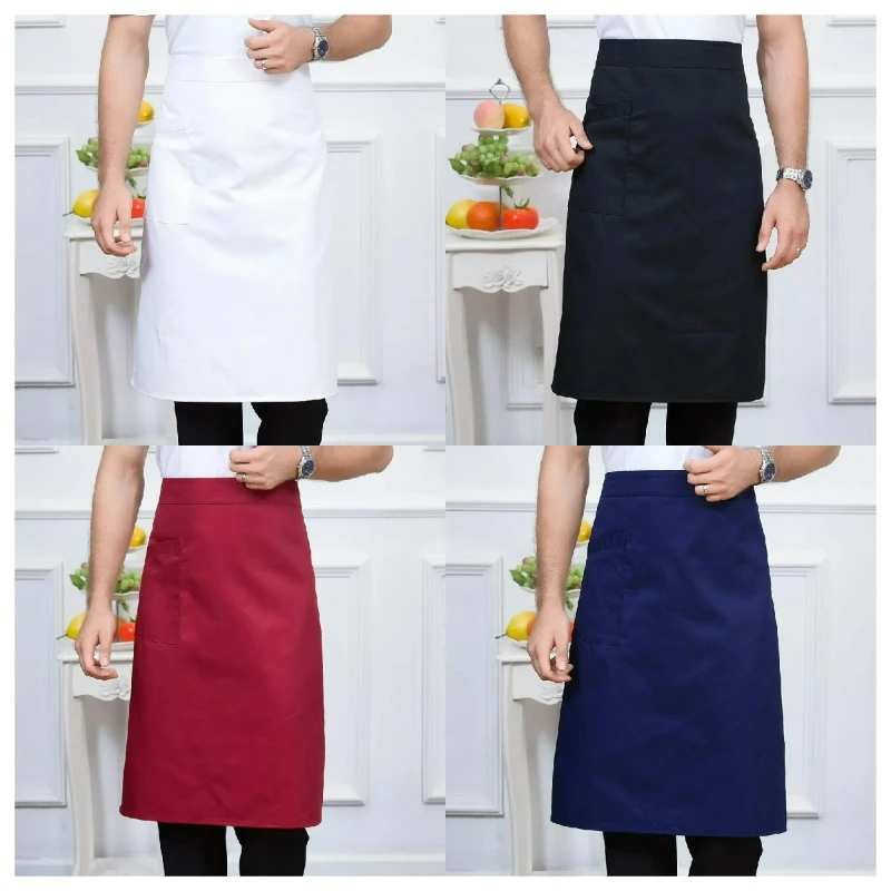 Kitchen Chef Apron Cotton Men Women Restaurant Cook Waiter Half Aprons with Pockets
Kitchen Chef Apron Cotton Men Women Restaurant Cook Waiter Half Aprons with Pockets