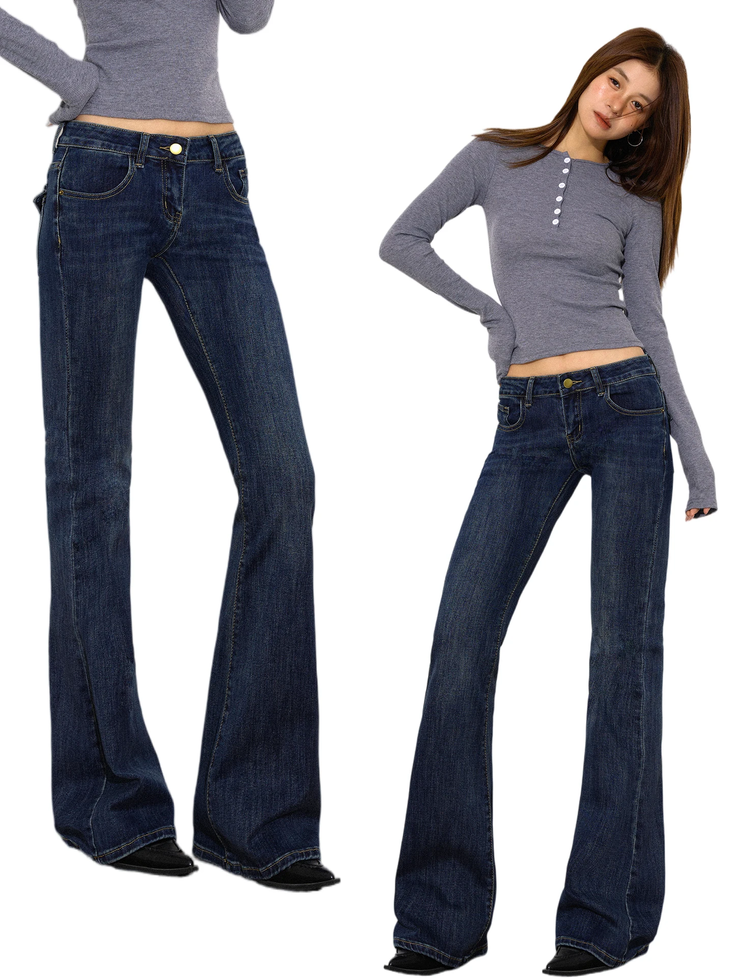 Low Waist Bell Bottom Jeans Women's Slim Fit Stretch Denim Retro Style Winter Cotton Zipper Closure Ladies Fashion
Low Waist Bell Bottom Jeans Women's Slim Fit Stretch Denim Retro Style Winter Cotton Zipper Closure Ladies Fashion