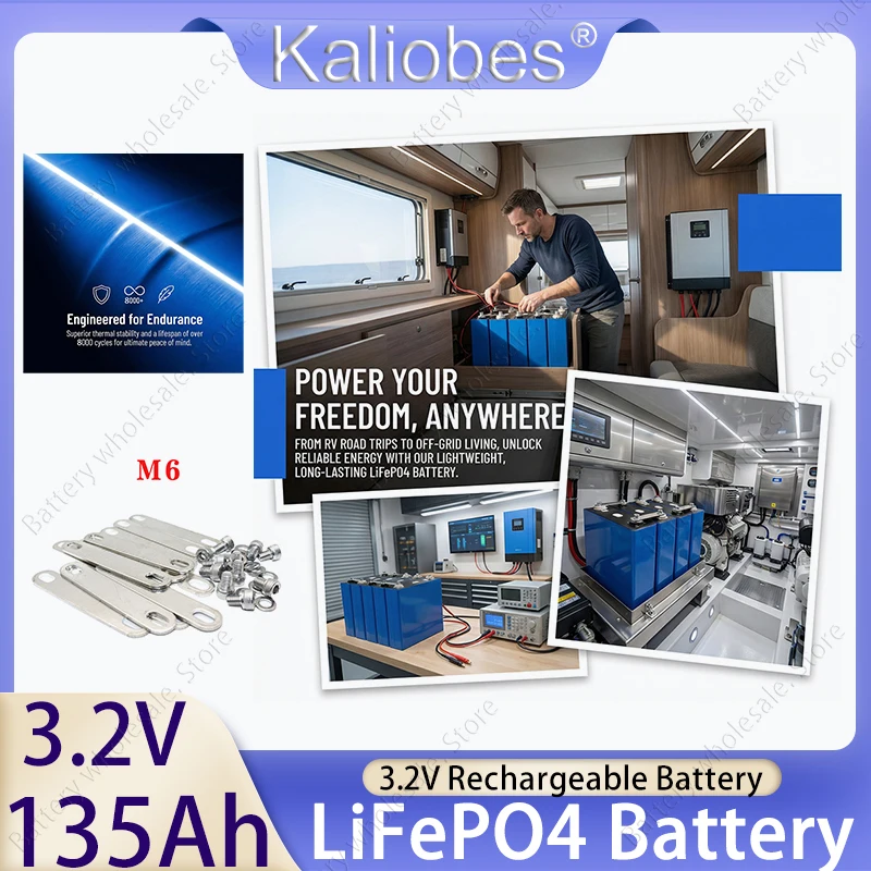 3.2V 135Ah lifepo4 Battery 12V Grade A Rechargeable Pack 3.2V Lithium Iron Phosphate Prismatic 100% Sufficient DIY 12V 24V 48V
3.2V 135Ah lifepo4 Battery 12V Grade A Rechargeable Pack 3.2V Lithium Iron Phosphate Prismatic 100% Sufficient DIY 12V 24V 48V