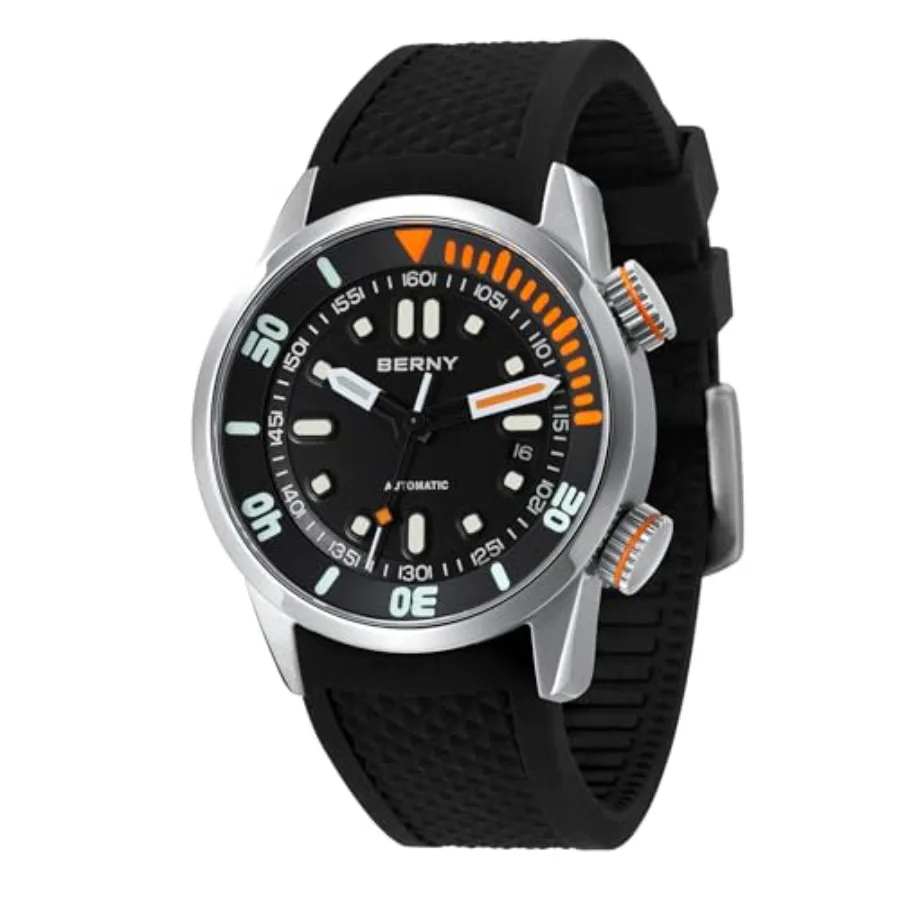 Men's Dive Watch, Fashion Mechanical Automatic Watches for Men, 20AMT Waterproof Male Wrist Watch, Super Luminous Sapphire Glas
Men's Dive Watch, Fashion Mechanical Automatic Watches for Men, 20AMT Waterproof Male Wrist Watch, Super Luminous Sapphire Glas