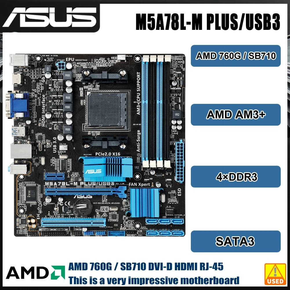 Материнская плата ASUS M5A78L-M PLUS/USB3 с разъемом AM3/AM3+, DDR3, SATA II, PCI-E 2.0, ATX, AMD 760G для процессоров FX-6300, 4200
Материнская плата ASUS M5A78L-M PLUS/USB3 с разъемом AM3/AM3+, DDR3, SATA II, PCI-E 2.0, ATX, AMD 760G для процессоров FX-6300, 4200