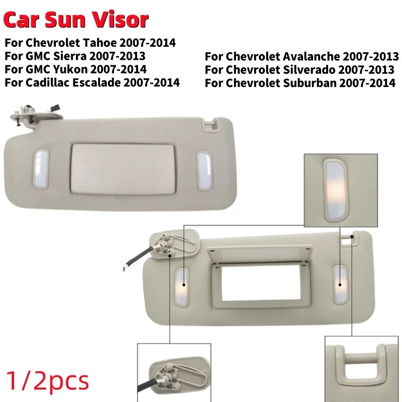 1/2pcs Car Sun Windshield Sun Visor Shade with Make-Up Mirror For Chevrolet/ GMC /Cadillac Escalade 2007-2014
1/2pcs Car Sun Windshield Sun Visor Shade with Make-Up Mirror For Chevrolet/ GMC /Cadillac Escalade 2007-2014