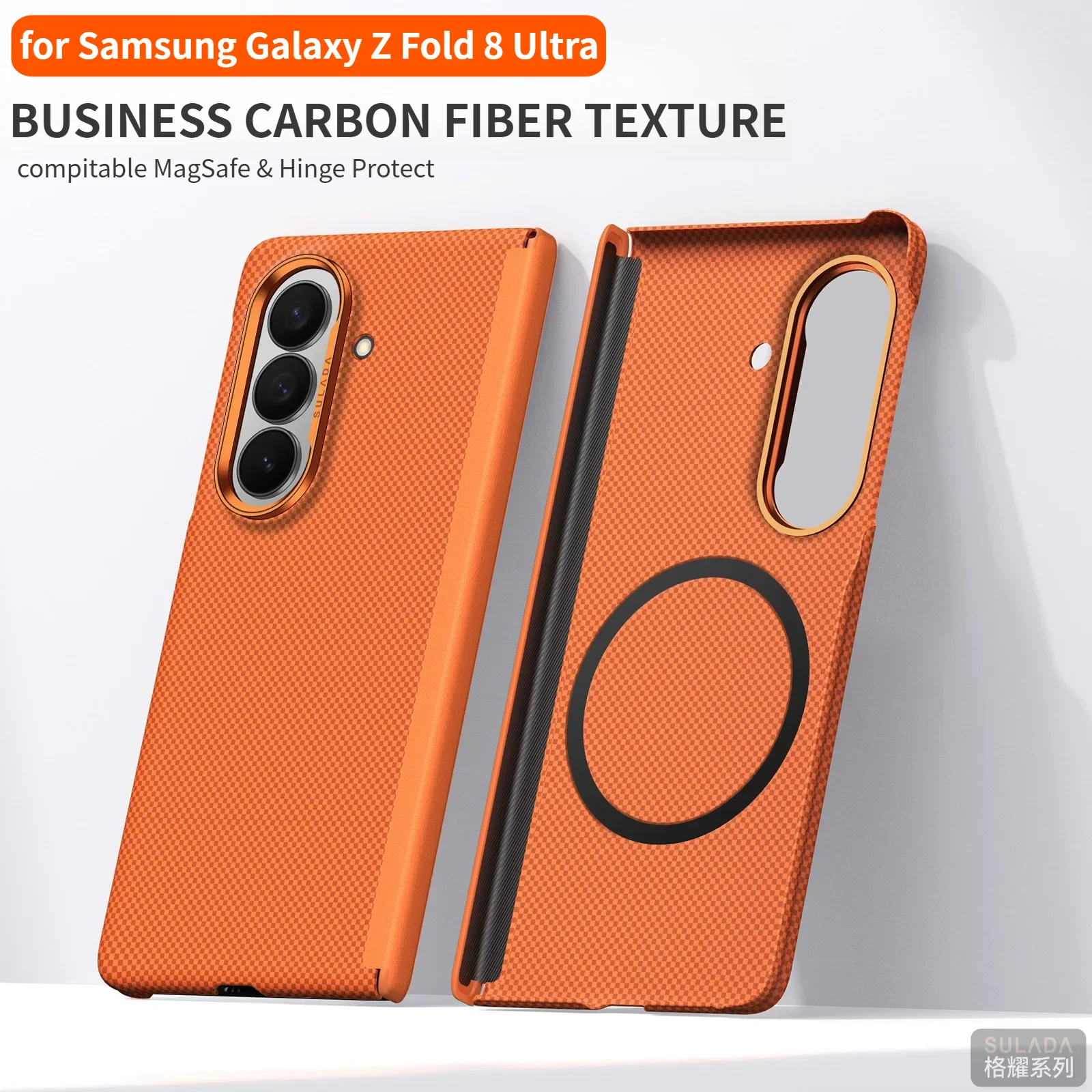 Premium Business Carbon Fiber Texture Phone Case for Samsung Z Fold 8 Ultra 7 for Magsafe Hinge Full-Protector Shockproof Cover
Premium Business Carbon Fiber Texture Phone Case for Samsung Z Fold 8 Ultra 7 for Magsafe Hinge Full-Protector Shockproof Cover