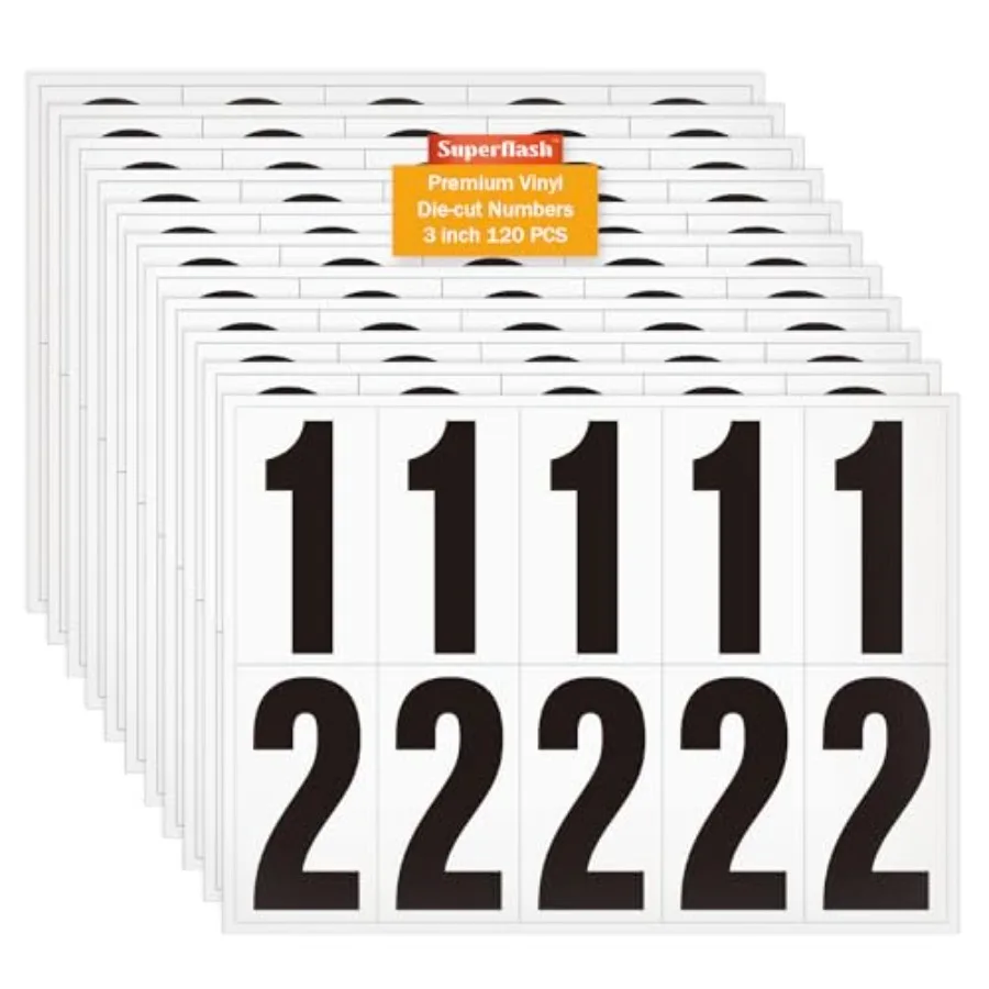 Adhesive Numbers for Mailbox, Vinyl Reflective Mailbox Number Stickers, 120 Pcs Self Adhesive Number Decals, Pre Spaced Number
Adhesive Numbers for Mailbox, Vinyl Reflective Mailbox Number Stickers, 120 Pcs Self Adhesive Number Decals, Pre Spaced Number