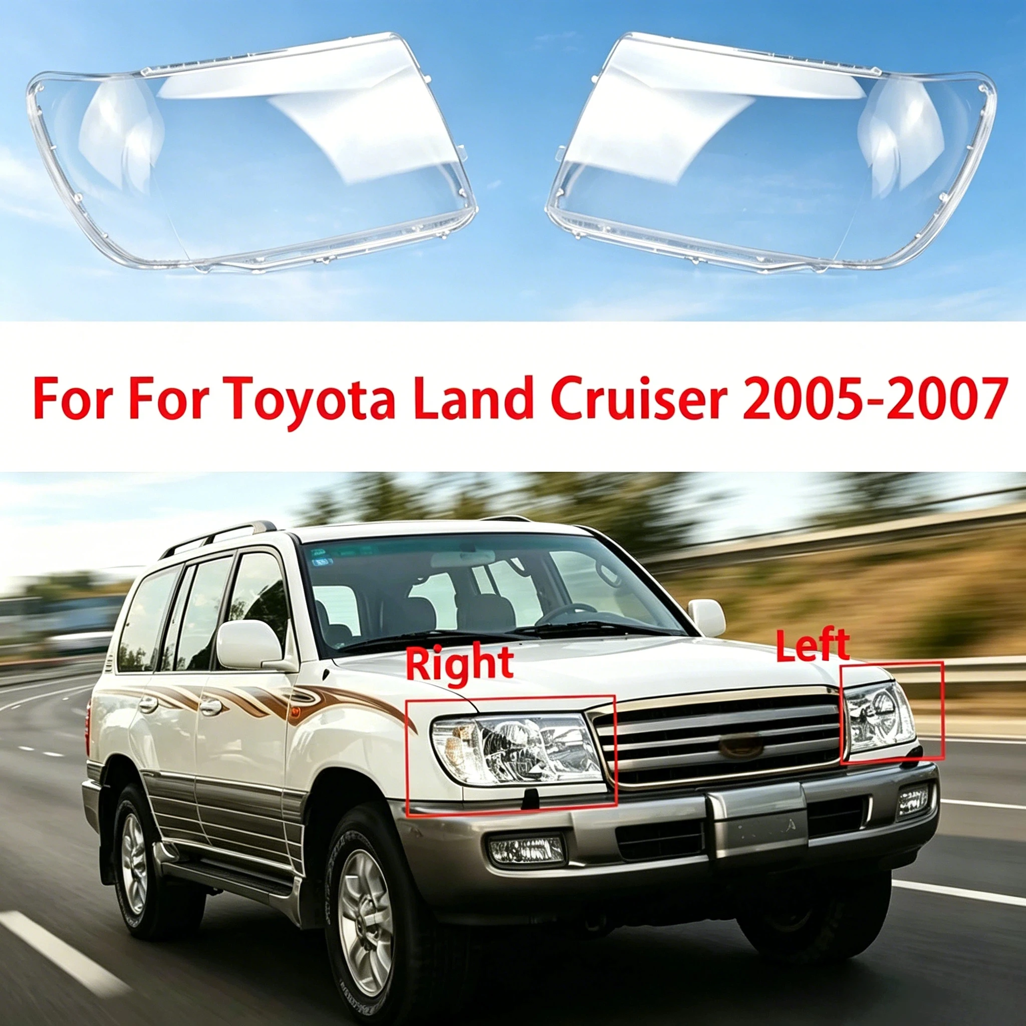 For Toyota Land Cruiser 2005-2007 Auto Front Headlight Cover Headlamp Shells Transparent Glass Lampshdade Lens Accessories
For Toyota Land Cruiser 2005-2007 Auto Front Headlight Cover Headlamp Shells Transparent Glass Lampshdade Lens Accessories