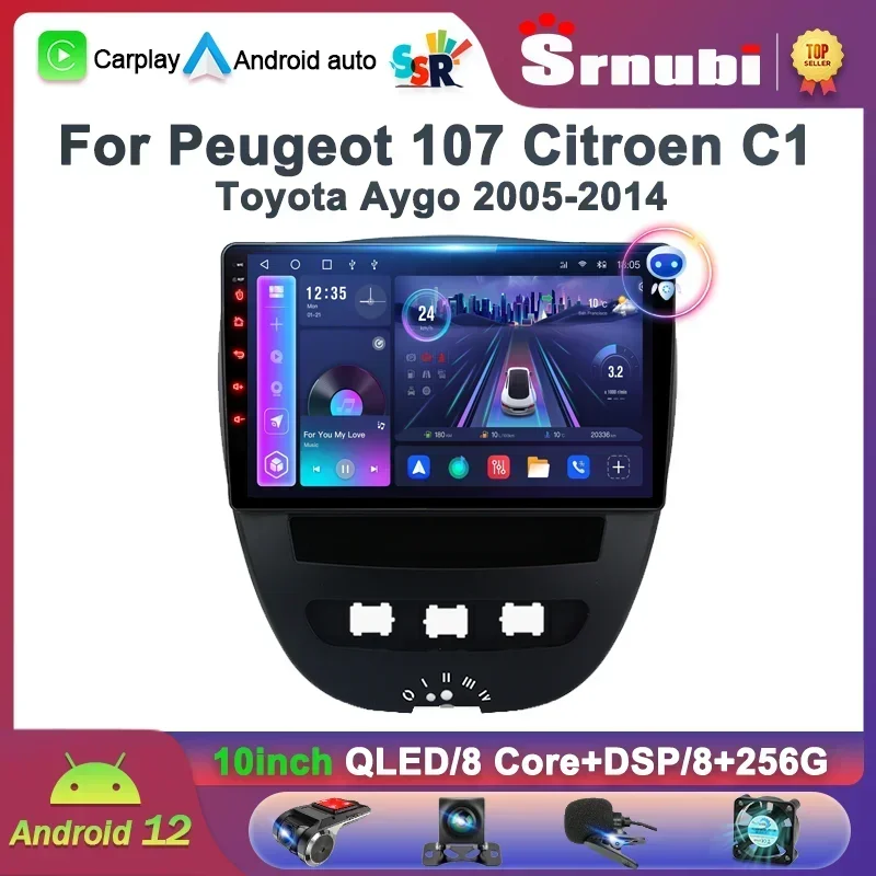 Srnubi 2 Din Android 12 Car Radio For Peugeot 107 Toyota Aygo Citroen C1 2005 - 2014 Multimedia Player Carplay Auto Head Unit
Srnubi 2 Din Android 12 Car Radio For Peugeot 107 Toyota Aygo Citroen C1 2005 - 2014 Multimedia Player Carplay Auto Head Unit