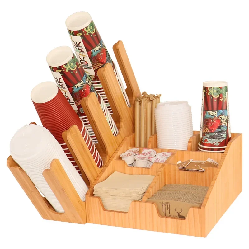 Disposable paper cup holder Cup picker Wooden paper towel Straw Storage box Tea cup holder
Disposable paper cup holder Cup picker Wooden paper towel Straw Storage box Tea cup holder