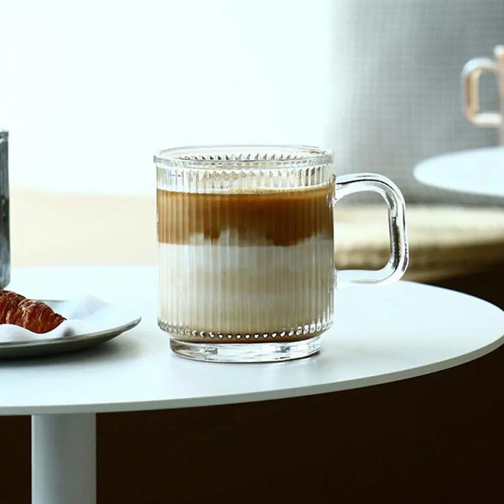 Japanese Glass Cup H Lid Spoon for Milk Coffee Tea 450ml Clear Strip Multi Function Glass Mug Water Cup Office
Japanese Glass Cup H Lid Spoon for Milk Coffee Tea 450ml Clear Strip Multi Function Glass Mug Water Cup Office