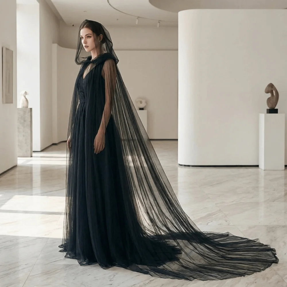 Retro Solid Color Halloween Hooded Tulle Cape Soft Long Mesh Cloak Floor Length Polyester Cosplay Bridal Costume Women
Retro Solid Color Halloween Hooded Tulle Cape Soft Long Mesh Cloak Floor Length Polyester Cosplay Bridal Costume Women