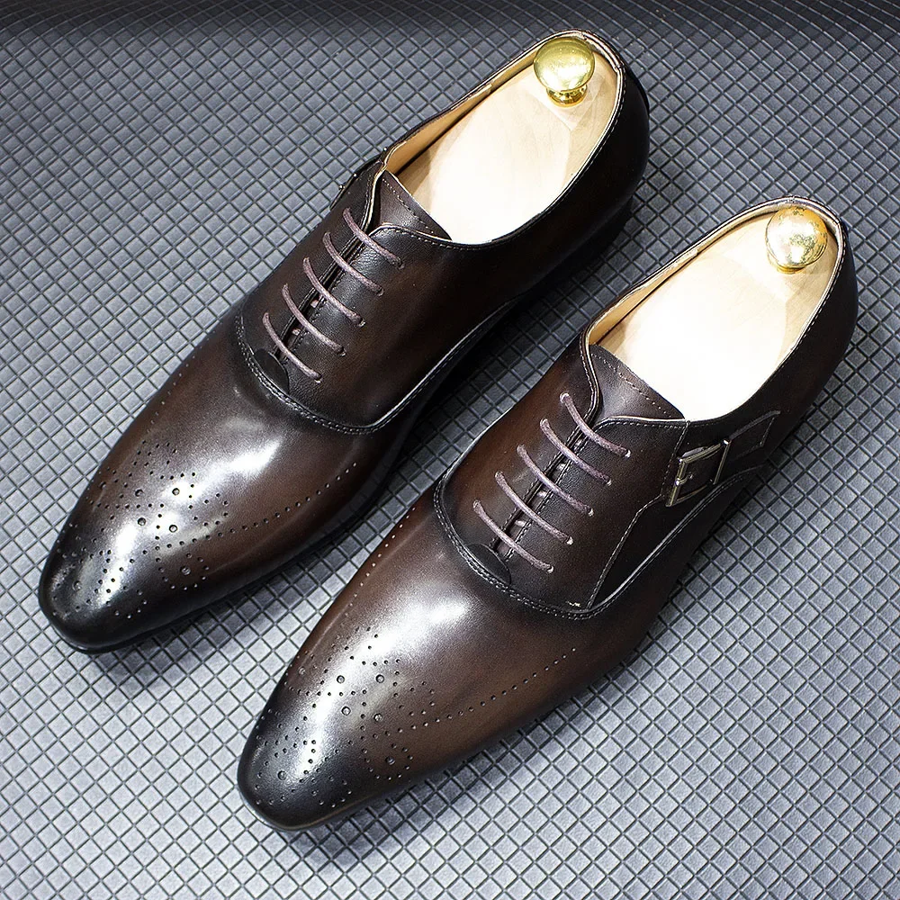 Classic Mens Dress Shoes Genuine Leather Male Lace Up Oxford Luxury Wedding Formal Shoes for Men Buckle Office Business Footwear
Classic Mens Dress Shoes Genuine Leather Male Lace Up Oxford Luxury Wedding Formal Shoes for Men Buckle Office Business Footwear