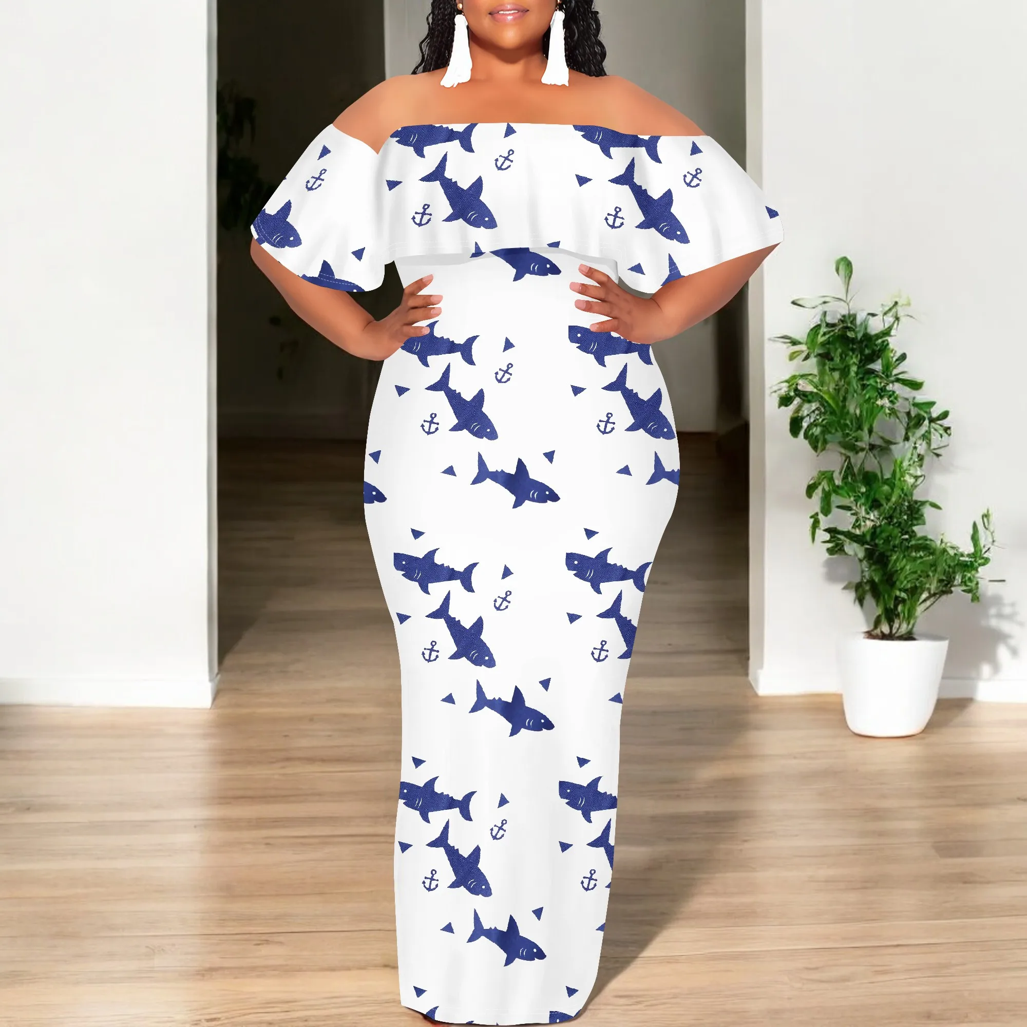 Womens Sexy Casual Dresses Colorful Geometric Off-Shoulder Ruffle Maxi Dress Party Evening Resortwear Swing Neck Dress
Womens Sexy Casual Dresses Colorful Geometric Off-Shoulder Ruffle Maxi Dress Party Evening Resortwear Swing Neck Dress