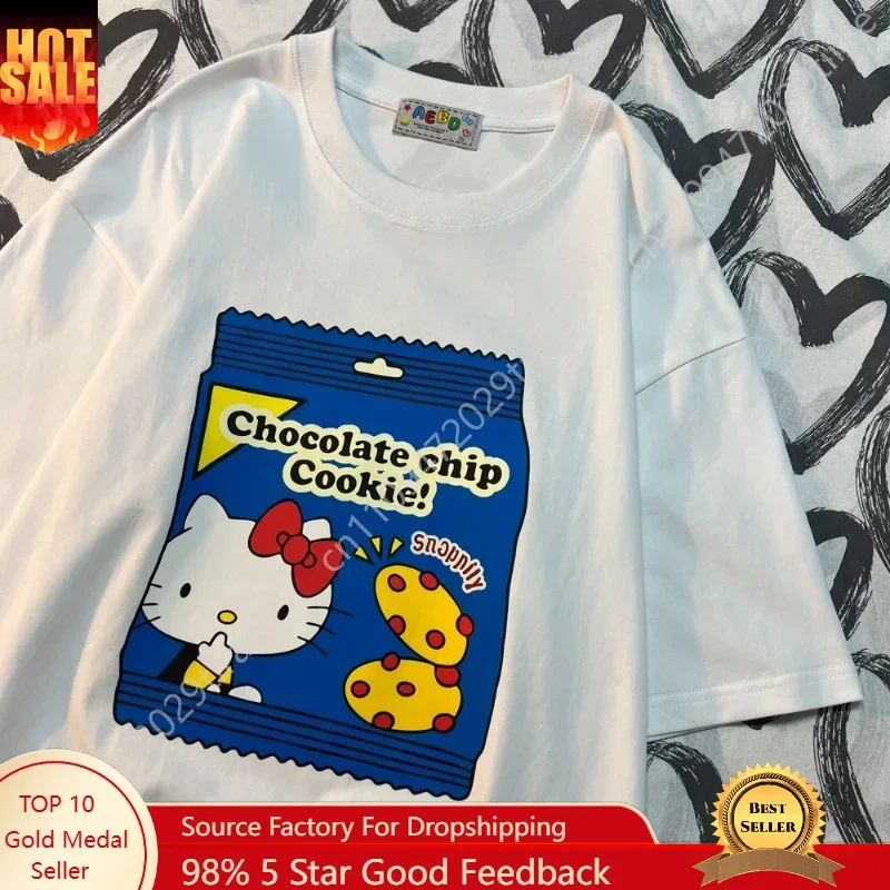 Hello Kitty T-Shirt Clothes Sanrios Anime Kawaii Fashion Summer Loose Harajuku Korean Version Student Short Sleeve Cosplay
Hello Kitty T-Shirt Clothes Sanrios Anime Kawaii Fashion Summer Loose Harajuku Korean Version Student Short Sleeve Cosplay