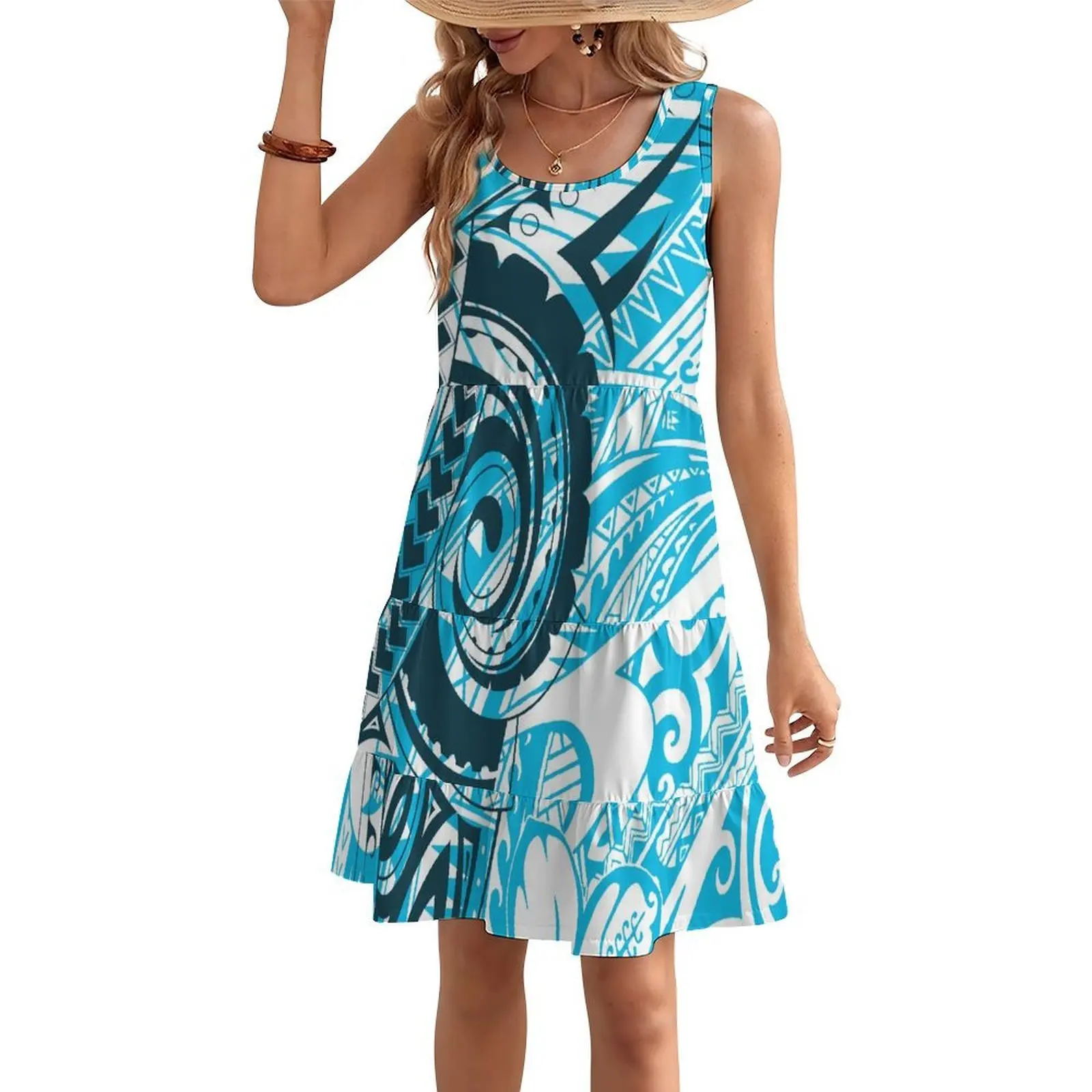 Summer Comfortable And Soft Fabric Women'S Custom-Pattern Loose Round-Necked Backless Cake Dress - Hawaiian Elegant Dress
Summer Comfortable And Soft Fabric Women'S Custom-Pattern Loose Round-Necked Backless Cake Dress - Hawaiian Elegant Dress