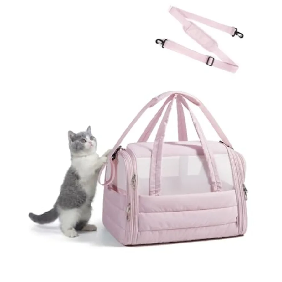 Cat Carrier: Soft-Sided Pet Carrier for Small Medium Cats Dogs Puppy Quilted Collapsible Puffy Travel Bag Up to 20 Lbs Pink
Cat Carrier: Soft-Sided Pet Carrier for Small Medium Cats Dogs Puppy Quilted Collapsible Puffy Travel Bag Up to 20 Lbs Pink