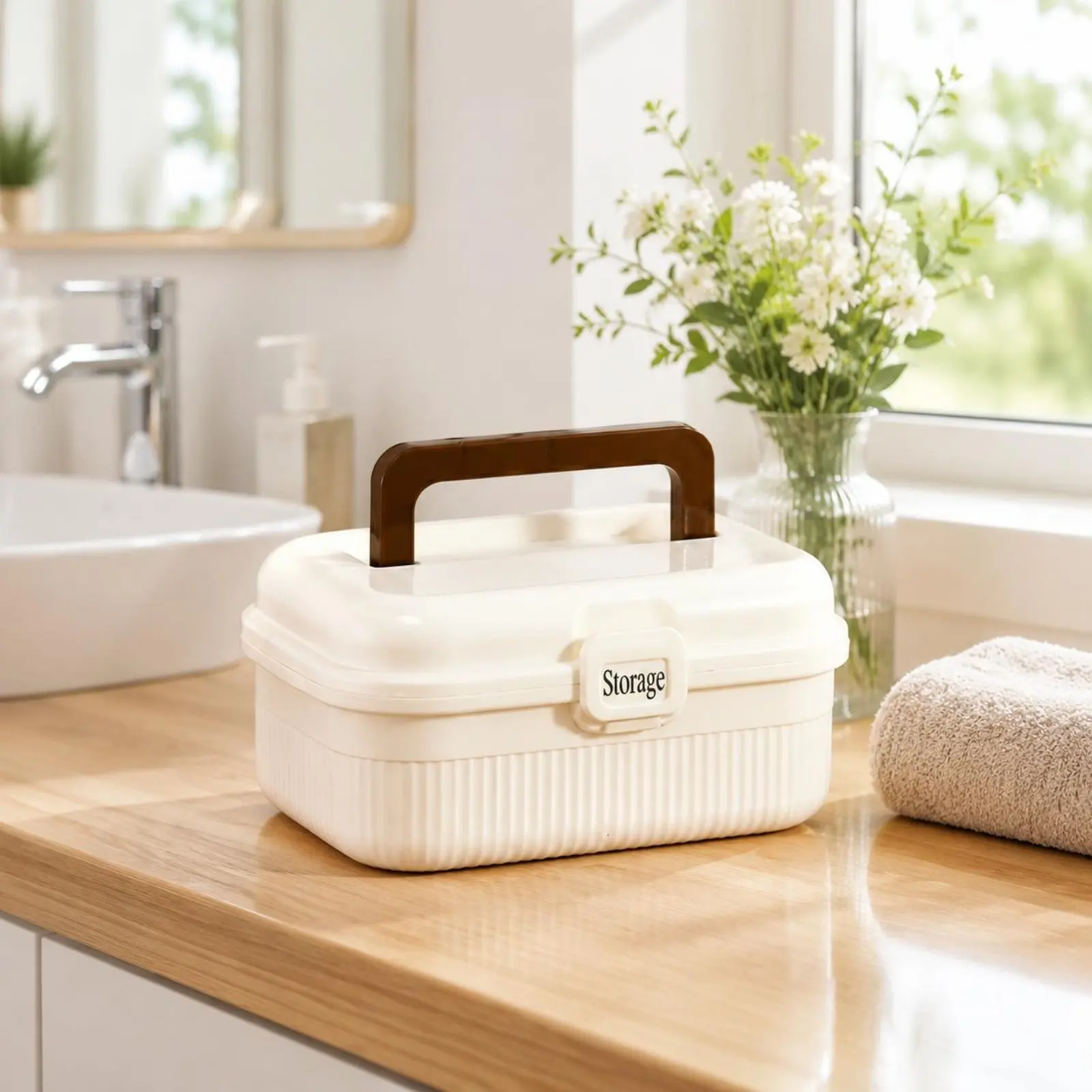 Portable Medicine Box Lidded Medicine Storage Box Clasp Closure Ribbed
Portable Medicine Box Lidded Medicine Storage Box Clasp Closure Ribbed