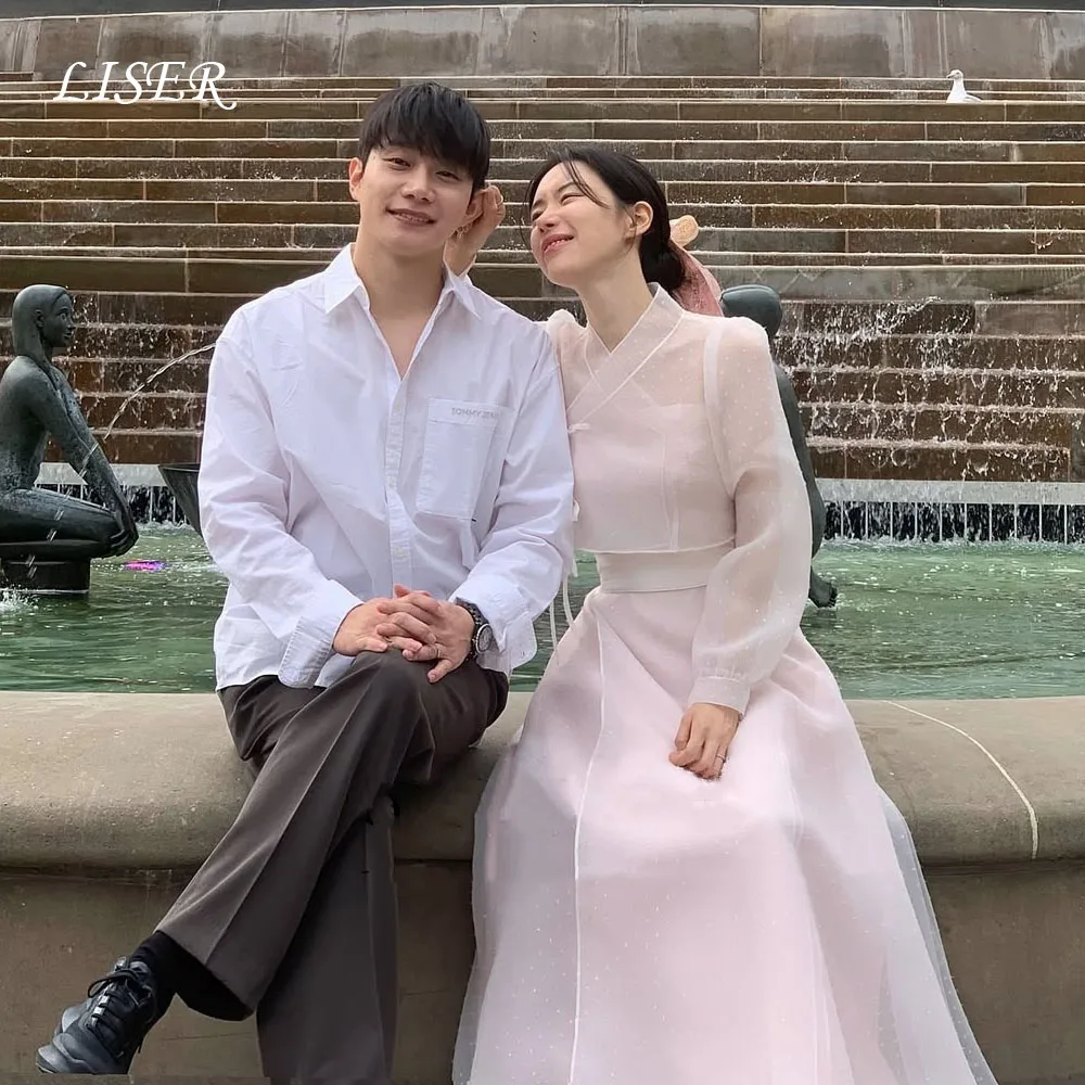 Liser Customized Baby Pink Hanbok Korean Wedding Party Dresses Silk Organza Long Sleeves Prom Evening Dresses Women Photo Shoot
Liser Customized Baby Pink Hanbok Korean Wedding Party Dresses Silk Organza Long Sleeves Prom Evening Dresses Women Photo Shoot