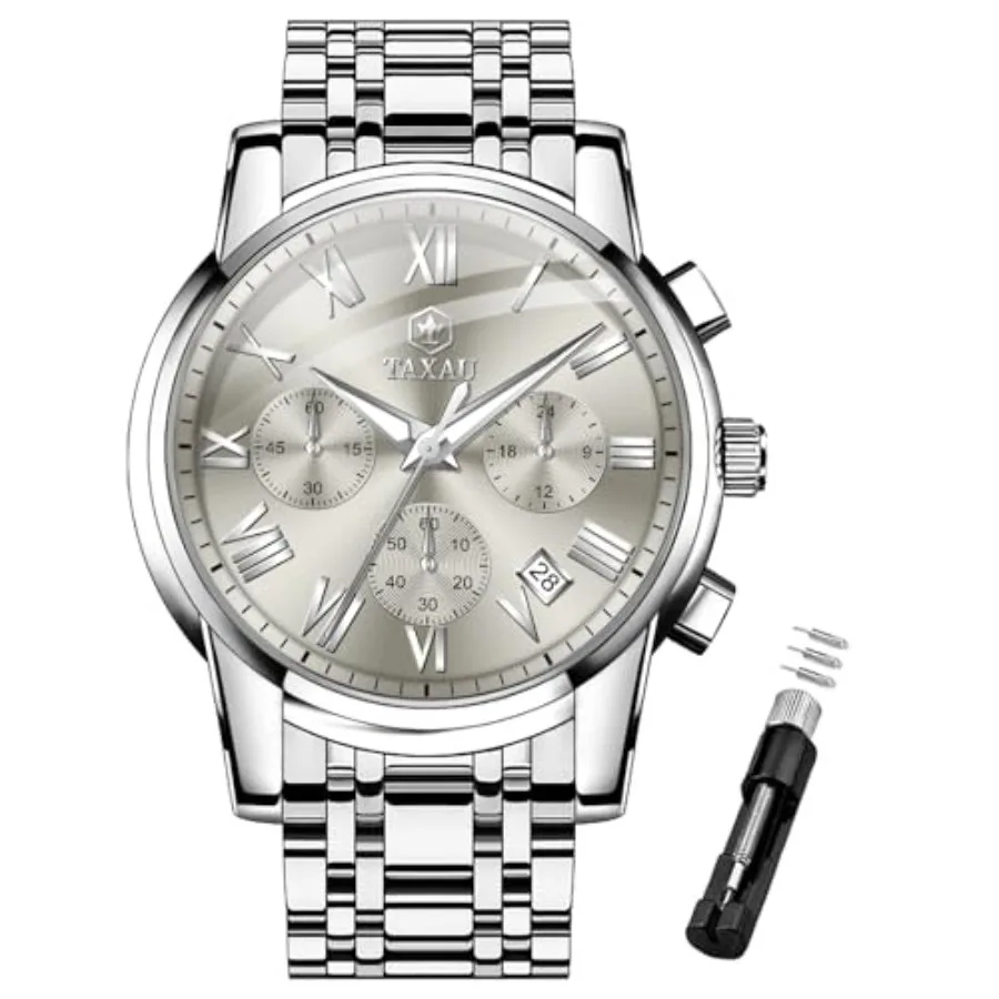 Taxau Mens Watches Dress Waterproof Analog Watches Stainless Steel Luxury Minimalist Men's Wrist Watch with Date Big Face Lumiu
Taxau Mens Watches Dress Waterproof Analog Watches Stainless Steel Luxury Minimalist Men's Wrist Watch with Date Big Face Lumiu